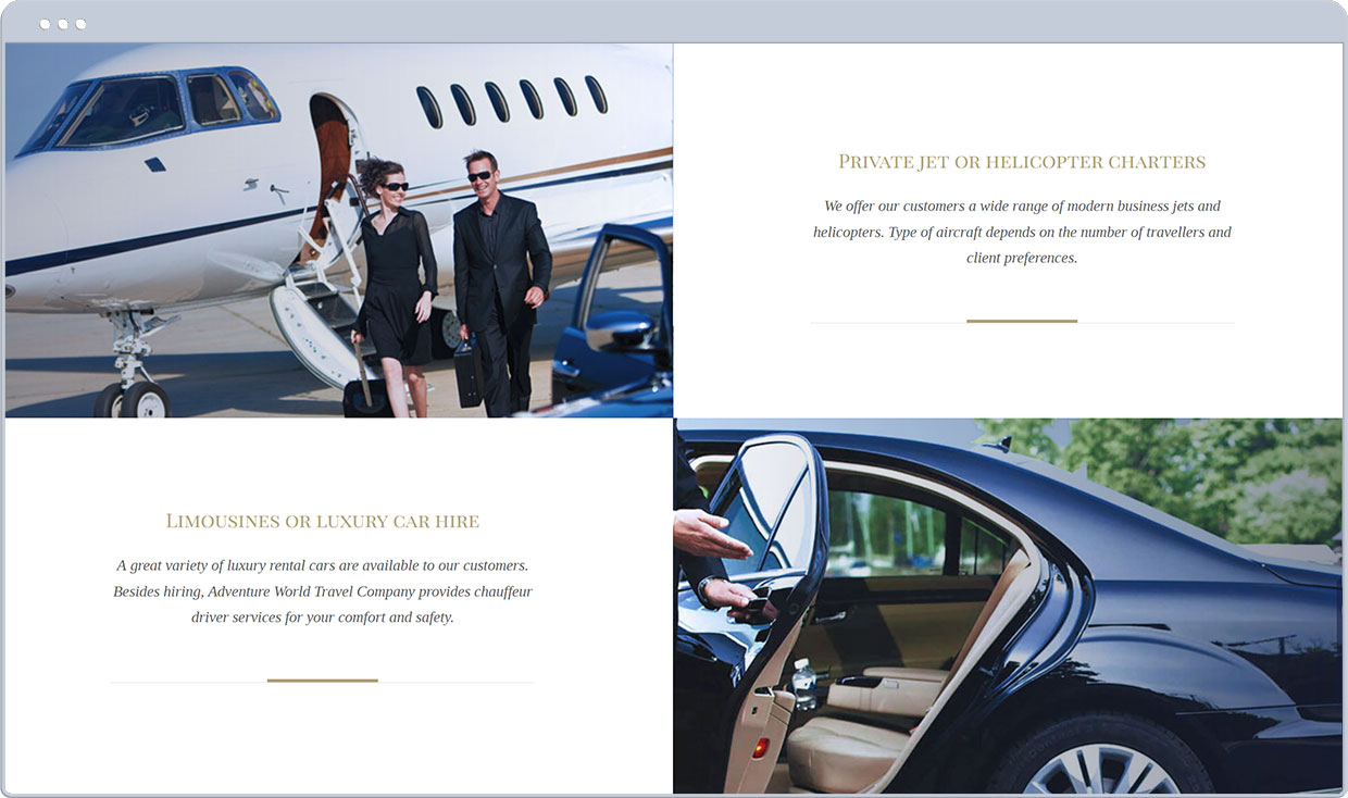 VIP service page