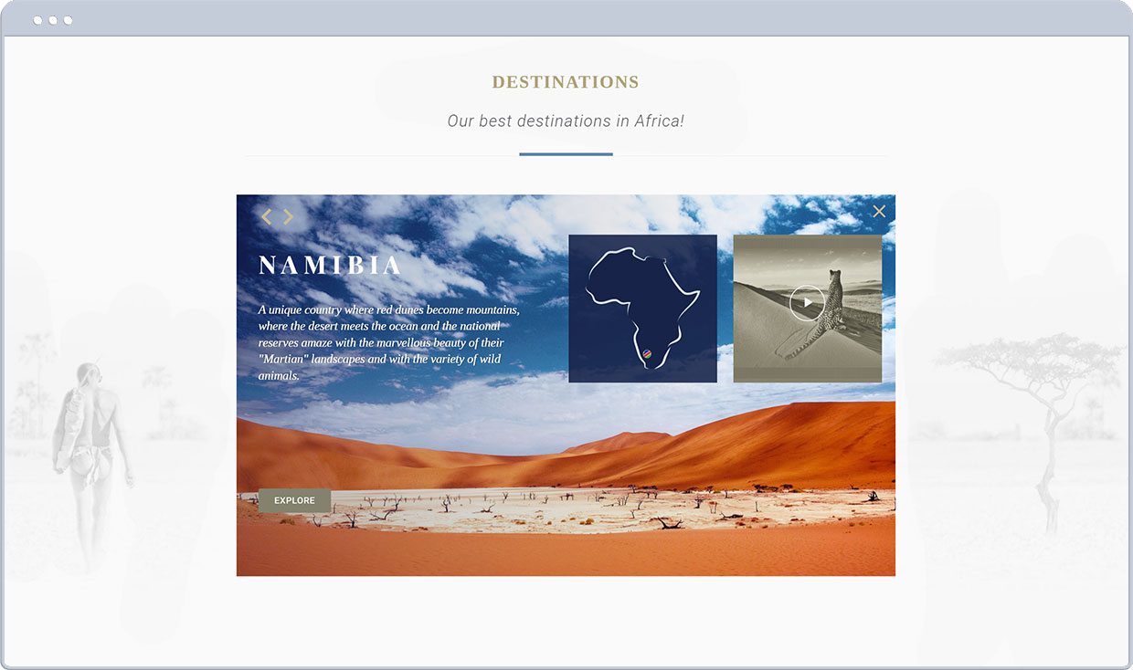 Destination section