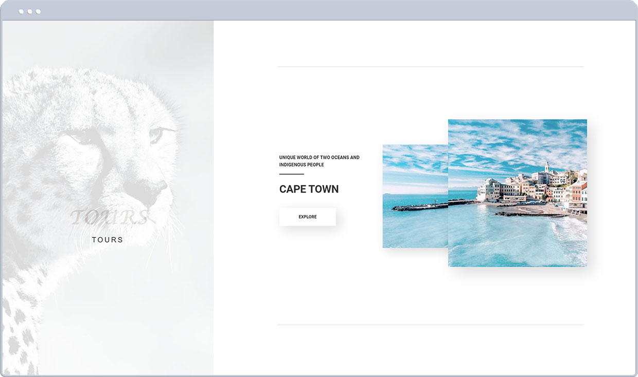 Tours page