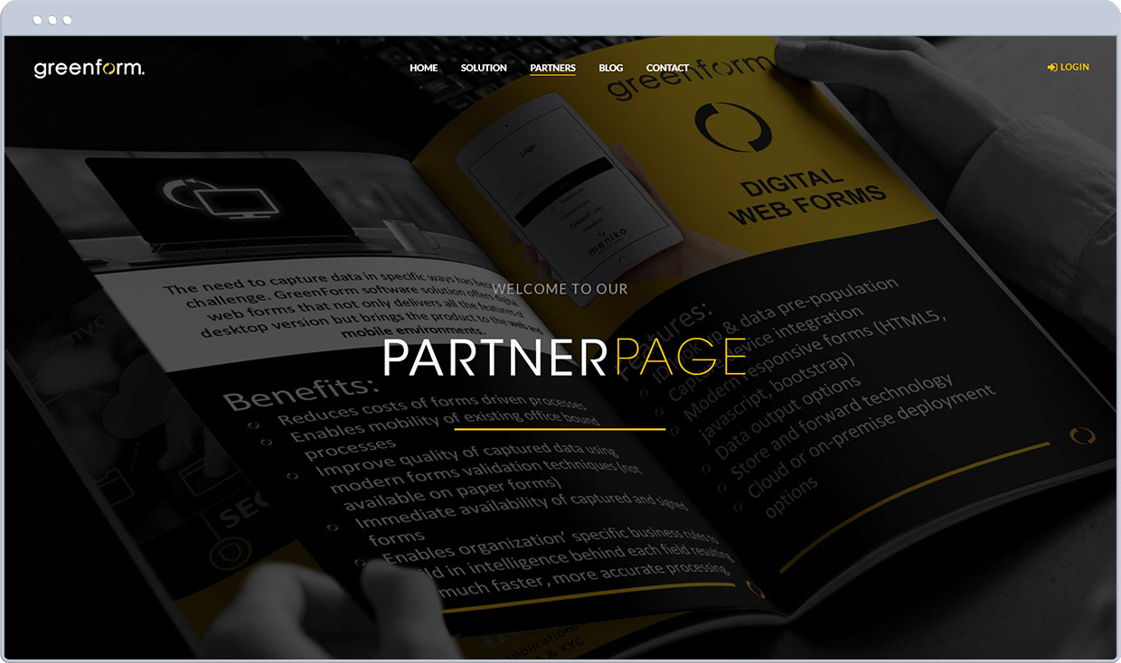 Partner page header